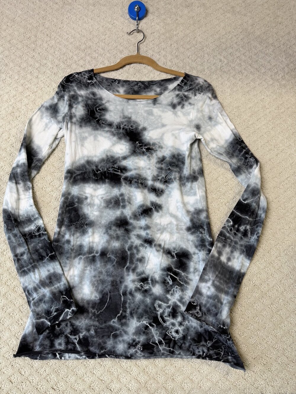 Tail Hard Long Sleeve Tunic Top Womens Multicolor Scoop Neck Lycra Size M